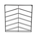 Fekete fali fém bortartó polcos állvány, palackok száma 10 67x66x7,5 cm Cuadro – PT LIVING