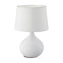 Martin fehér kerámia-szövet asztali lámpa, magasság 29 cm - Reality