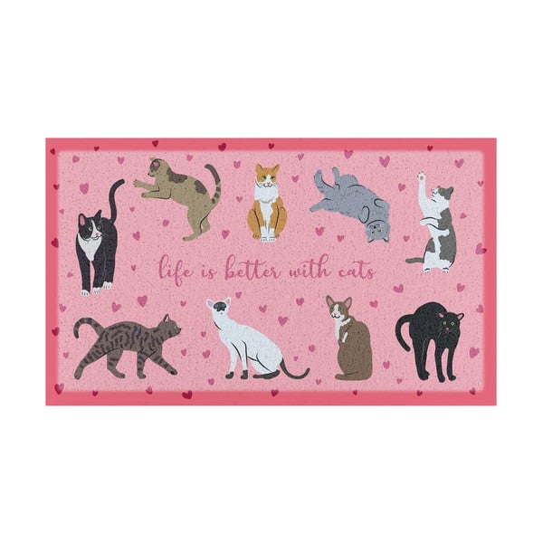 Lábtörlő 40x70 cm Life Is Better With Cats – Artsy Doormats