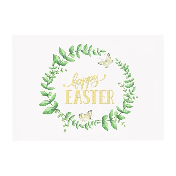 Happy Easter 2 részes zöld-fehér tányéralátét, 33 x 45 cm - Apolena