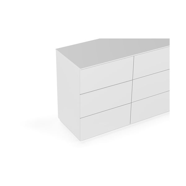 Fehér fiókos komód, 120 x 84 cm Join - TemaHome-image-4