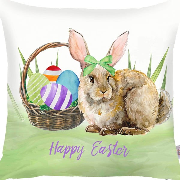 Easter Basket Rabbit párnahuzat, 43 x 43 cm - Apolena