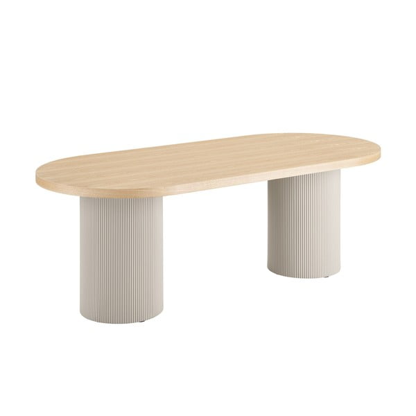 Étkezőasztal kőrisfa dekoros asztallappal 100x220 cm Solva – House Nordic