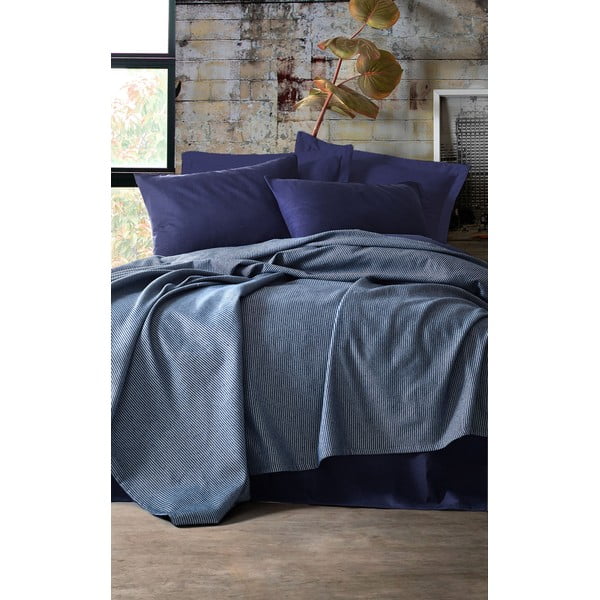 Deportes Dark Blue ágytakaró, lepedő és párnahuzat, 160 x 235 cm - EnLora Home