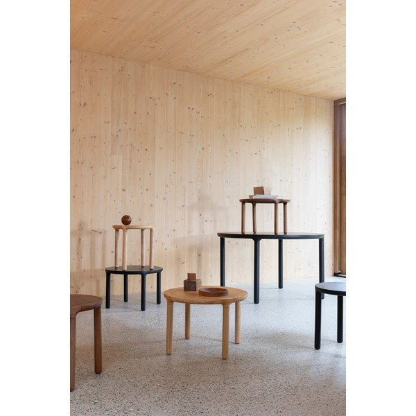 Kerek tárolóasztal tölgyfa dekorral ø 45 cm Storm – Zuiver-image-2