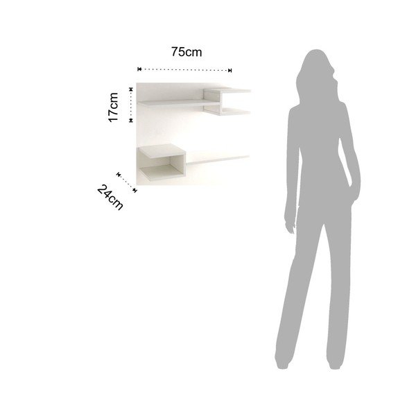 Diapason 2 darab fehér polc - Tomasucci-image-1