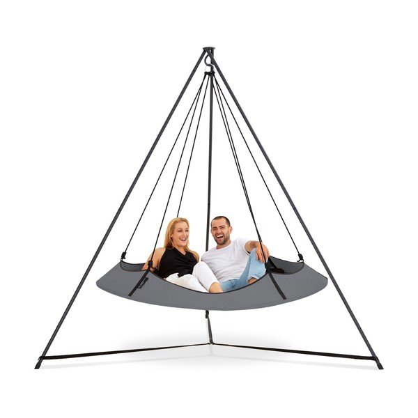 Szürke kerti hinta állvánnyal - Hangout Pod-image-2