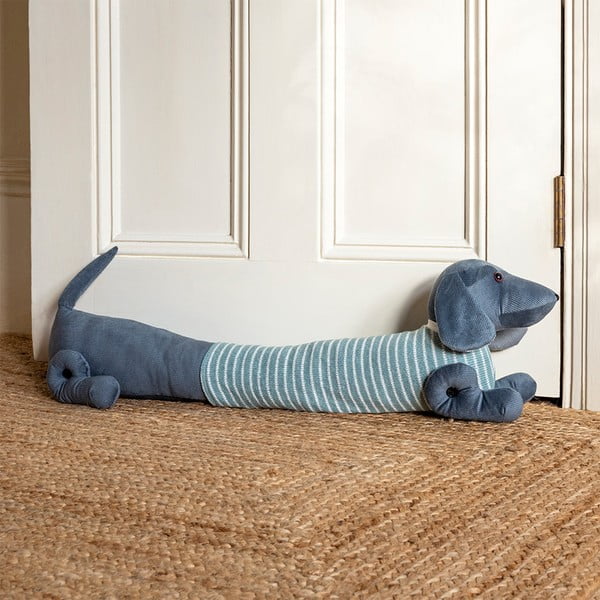 Zöld-szürke huzatfogó párna 17x76 cm Sausage Dog – Rex London-image-1