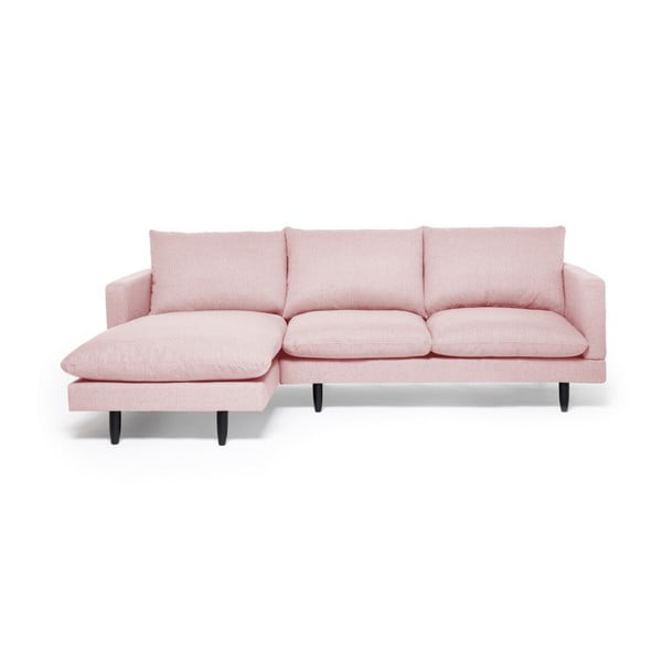 Lovis rózsaszín kanapé, bal oldali kivitel - Vivonita