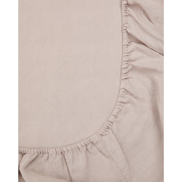 Szürkésbarna gumis pamut lepedő 180x200 cm Simmel – Kave Home-image-1