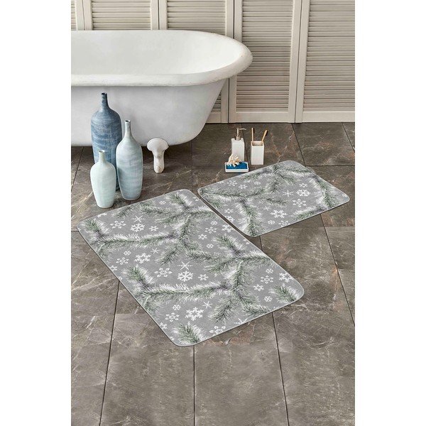 Szürke fürdőszobai kilépő szett 2 db-os 60x100 cm – Mila Home-image-3