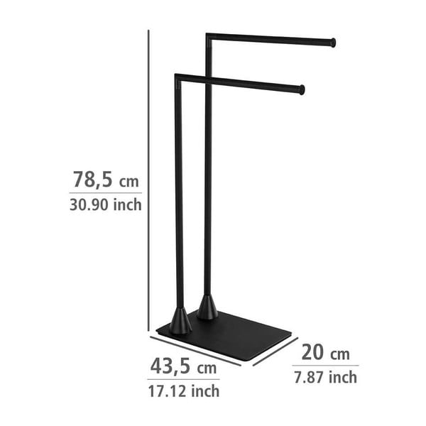 Hella fekete törölközőtartó állvány - Wenko-image-2