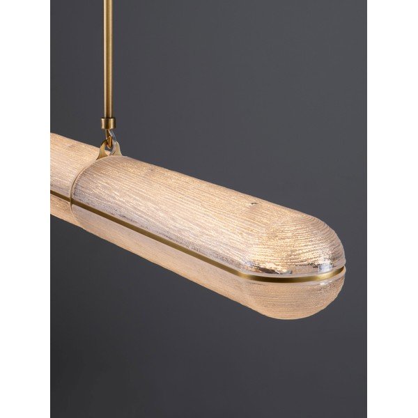 Sárgaréz színű fém LED dimmelhető függőlámpa üveg búrával Gloree – Nova Luce-image-3