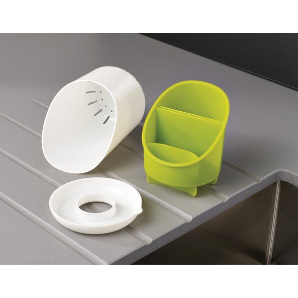 Dock zöld-fehér evőeszköz- és konyhai eszköz csepegtető állvány - Joseph Joseph-image-4