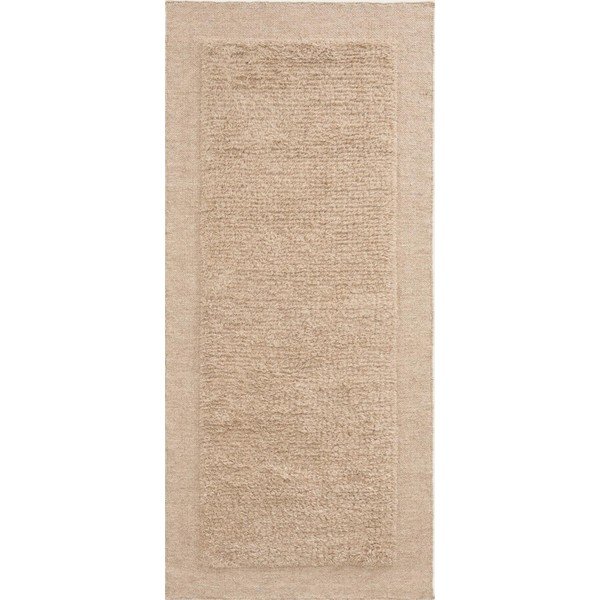Bézs kézi szövésű gyapjú futószőnyeg 80x200 cm Marely – Kave Home