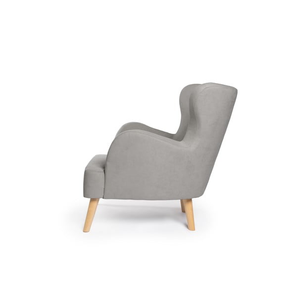Világosszürke füles fotel Noemye – Bonami Selection-image-3