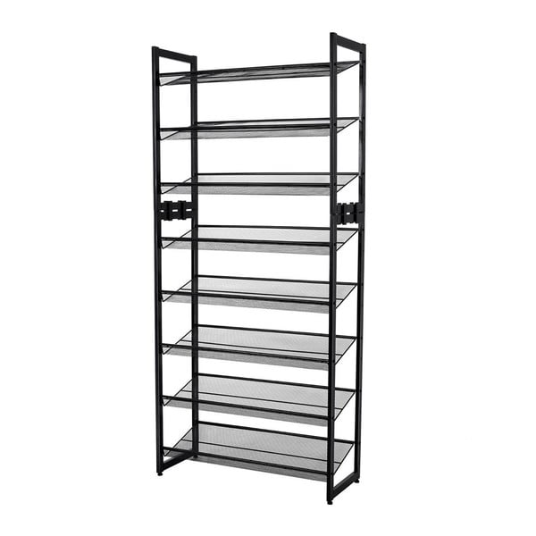 Fekete cipőtartó fémpolc (15 pár cipő) - Songmics-image-3