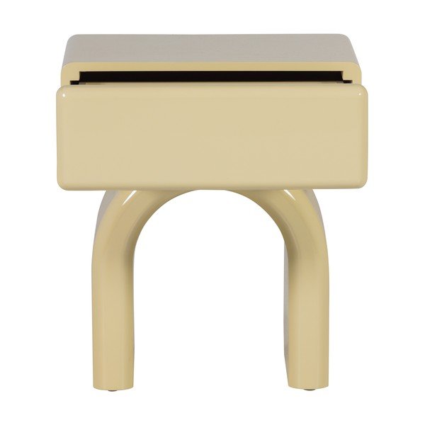 Világossárga fényes éjjeliszekrény Zorel – WOOOD-image-3