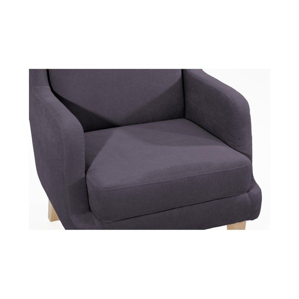 Bennet Suede szürke füles műbőr fotel - Max Winzer-image-4