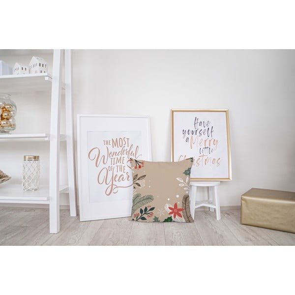 Branches karácsonyi párna pamut huzattal, 45 x 45 cm - Butter Kings-image-2