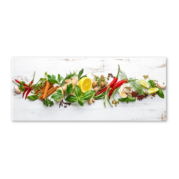 Glasspik Shabby Herbs kép, 30 x 80 cm - Styler