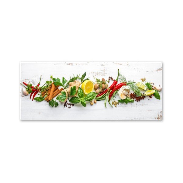 Glasspik Shabby Herbs kép, 30 x 80 cm - Styler