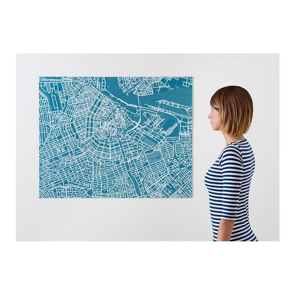 Pin Amsterdam kék falitérkép - Palomar
