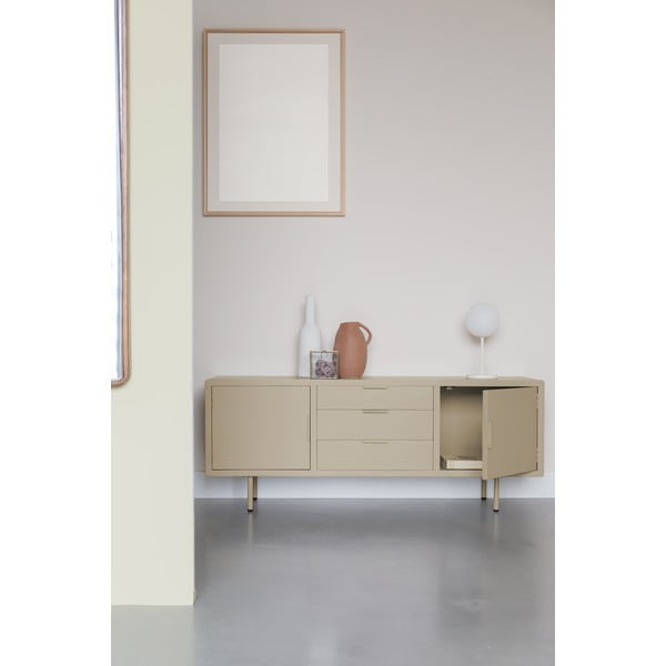 Bézs komód 140x55x40 cm Kos – White Label-image-1