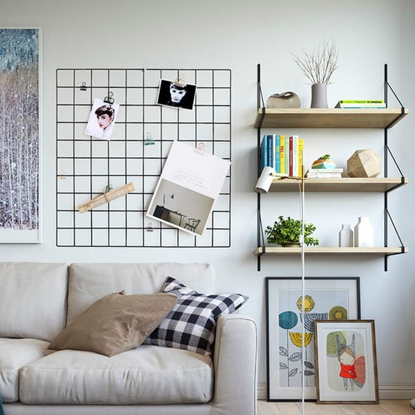 Reminder fekete fém üzenőfal, 60 x 60 cm-image-2