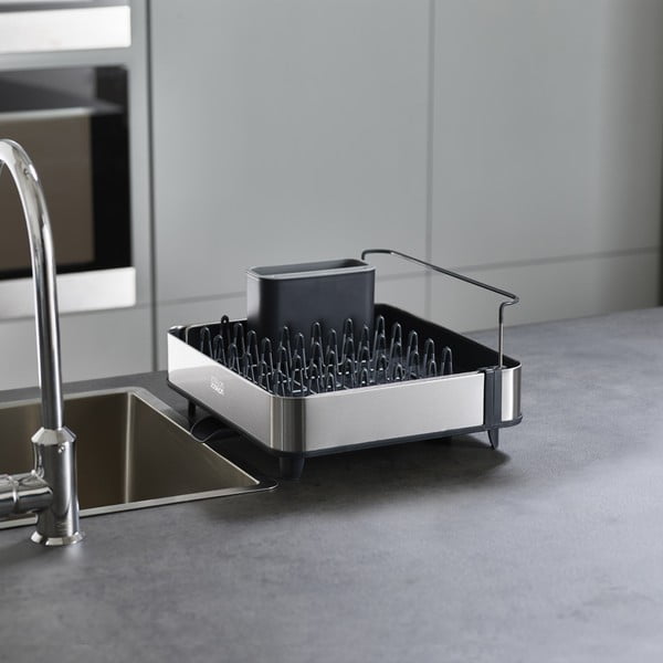 Sötétszürke állítható rozsdamentes acél edényszárító 36x32 cm Extend Steel – Joseph Joseph-image-3