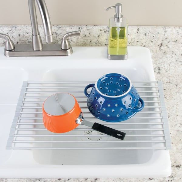 Ezüstszínű alumínium csepegtetőtálca mosogatóra Metro – iDesign-image-3