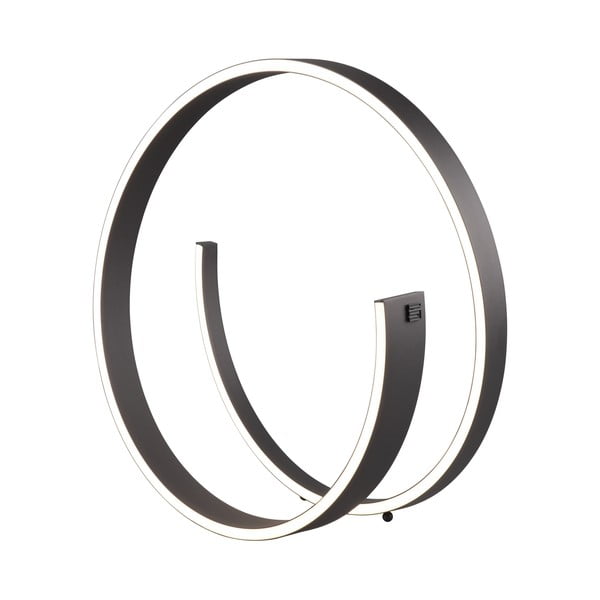 Fekete LED asztali lámpa hangvezérléssel-mobil alkalmazás vezérléssel, fém búrával (magasság 45 cm) Cinardi – CINQUE