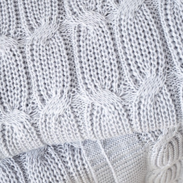 Szürke kötött takaró 130x170 cm Chunky Marl Knit – Catherine Lansfield-image-1