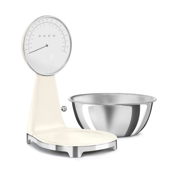 Krémszínű műanyag digitális konyhai mérleg – SMEG-image-3