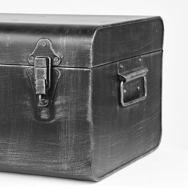 Fém dekorációs tárolóbőrönd, hosszúság 47 cm - LABEL51-image-4