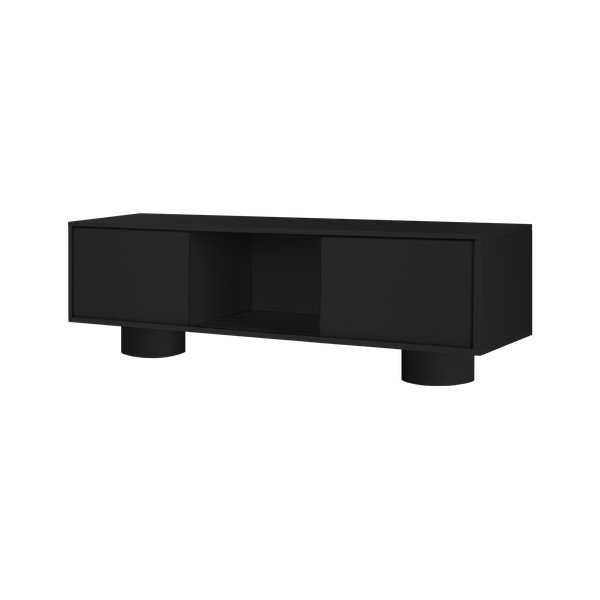 Fekete TV-állvány 160x48x42 cm Taro – noo.ma