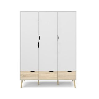 Oslo fehér ruhásszekrény, 147 x 200 cm - Tvilum