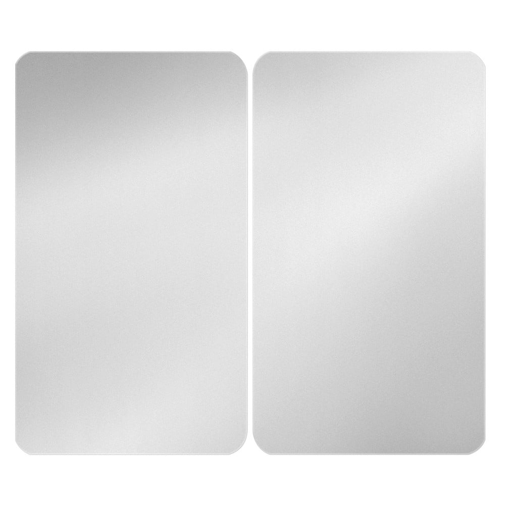 Edzett üveg tűzhely fedőlap szett 2 db-os 30x52 cm Universal Silver Wenko