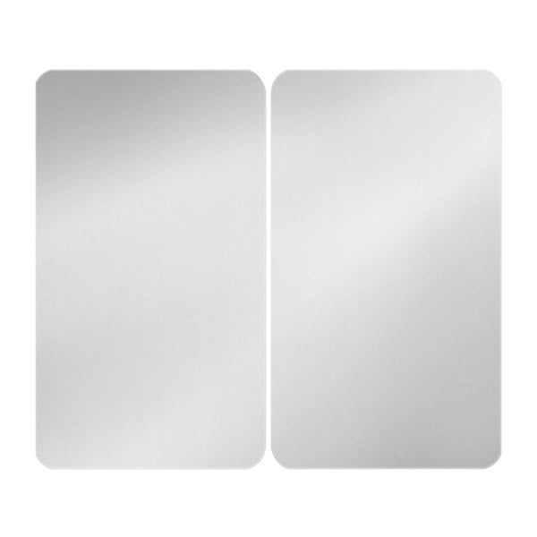 Edzett üveg tűzhely fedőlap szett 2 db-os 30x52 cm Universal Silver – Wenko