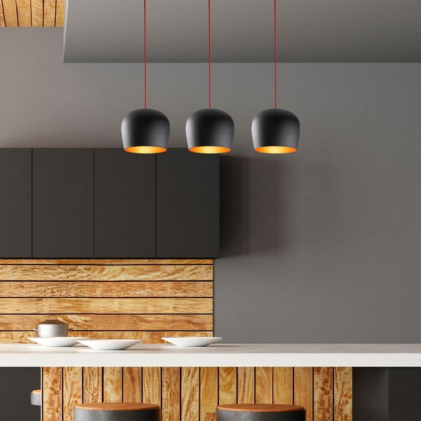 Fekete függőlámpa fém búrával Berceste – Opviq lights-image-2