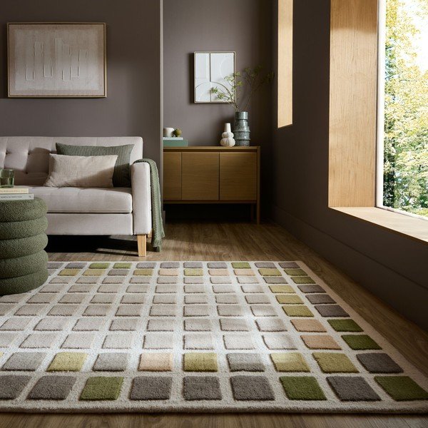 Zöld kézi szövésű gyapjú szőnyeg 160x230 cm Renga Wool – Flair Rugs-image-1