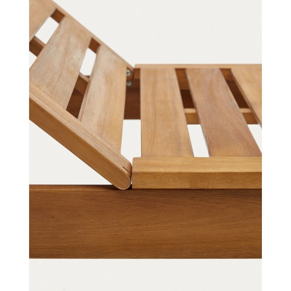 Natúr színű tömörfa kerti napozóágy Sulamita – Kave Home-image-4