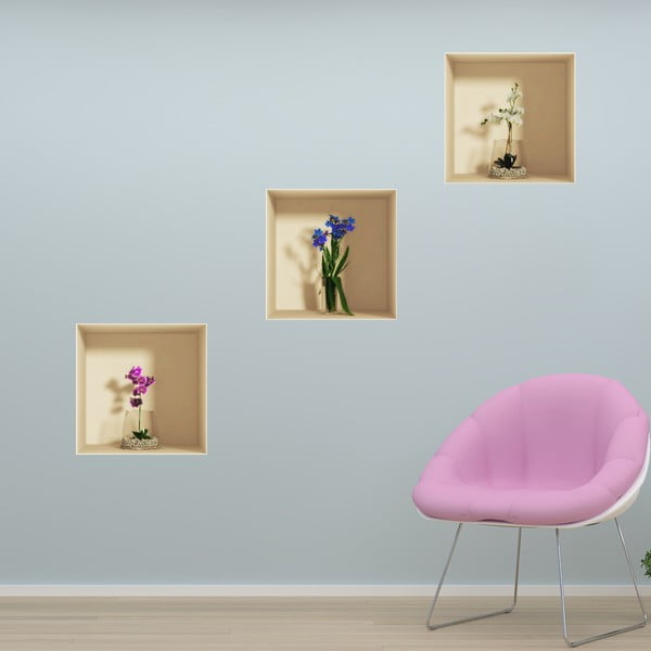 Orchids 3 db 3D hatású falmatrica - Ambiance-image-1