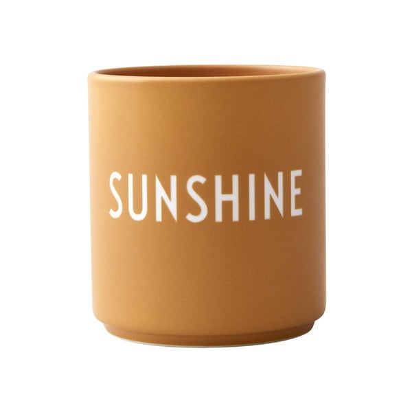 Favourite Sunshine mustársárga porcelánbögre - Design Letters