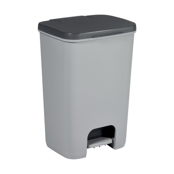 Szürke műanyag pedálos szemetes 40 l Essentials – Curver