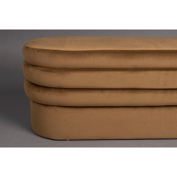 Barna bársony pad Aditi – Dutchbone-image-4