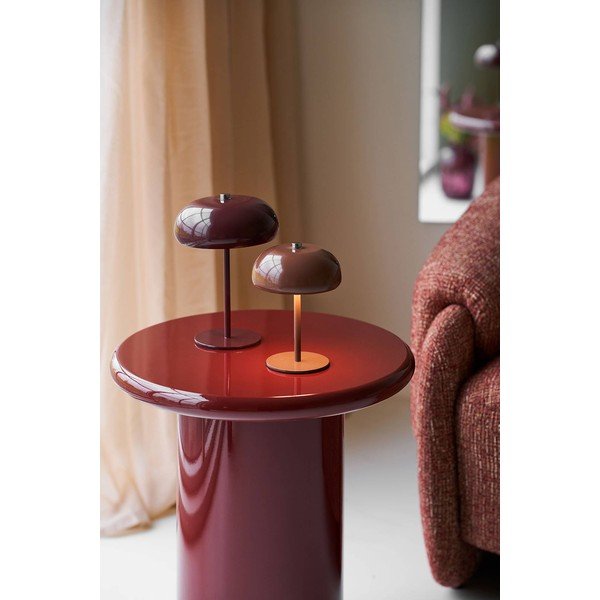 Borvörös fém asztali lámpa (magasság 23 cm) Margate – House Nordic-image-1