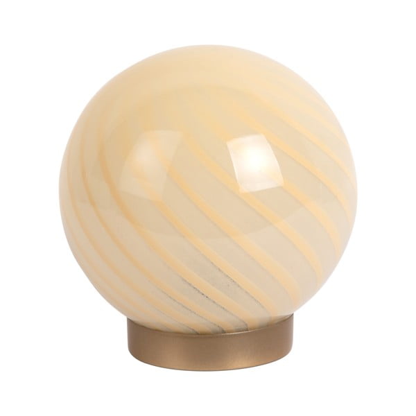 Világossárga asztali lámpa üveg búrával (magasság 17 cm) Summer Globe – Leitmotiv