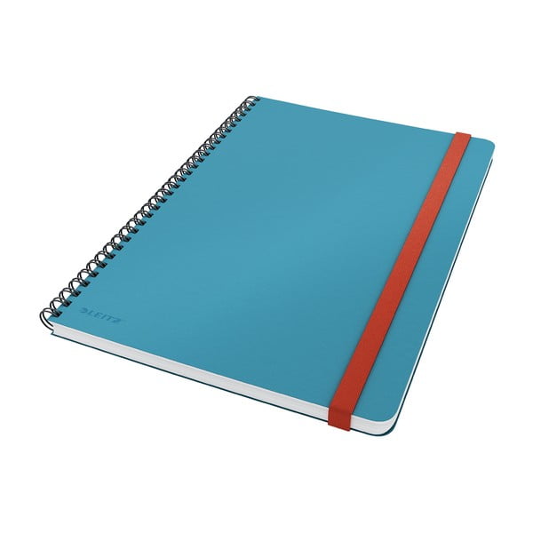 Kék gyűrűs jegyzetfüzet, puha felületű, 80 lap - Leitz