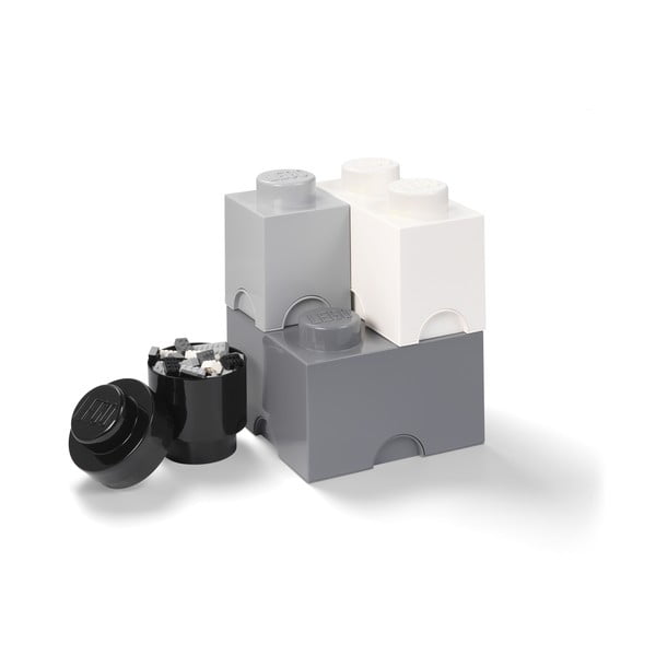 4 db műanyag tárolódoboz, 25 x 25 x 33 cm - LEGO®